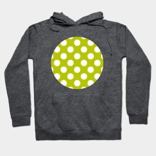 Lunares Blancos Fondo Verde Estilo Flamenco Hoodie